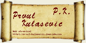 Prvul Kulašević vizit kartica